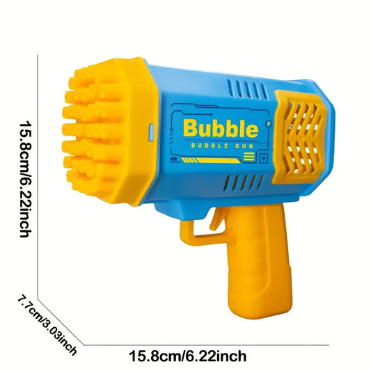 MAMXUAN Youngsters' 40-Hole Bubble Blaster Gun with LED Light - Portable Electric Bubble Maker for Outdoor Fun, Blue & Pink Plastic Bubble Guns for Boys and Girls (Bubbles Not Included) Best Products Online