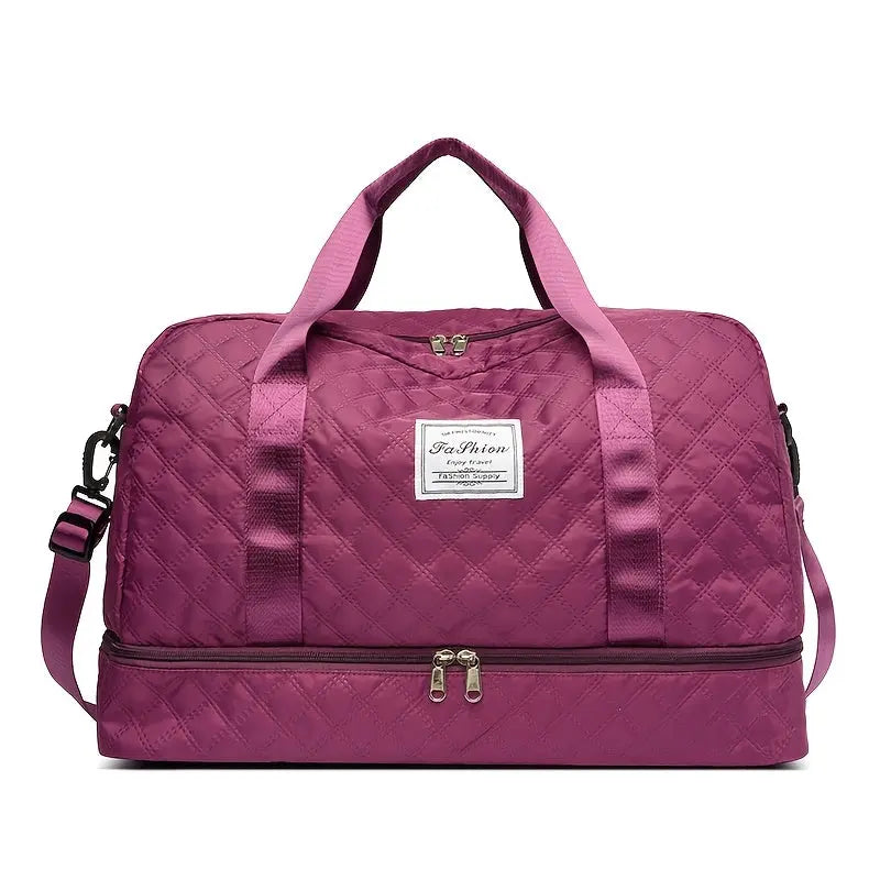 [Luxury Travel Bag] Extra Large Luxury Women's Gym Duffel Travel Bag | Multifunctional with Wet/Dry Separation, Convenient Side Pockets, and Independent Shoe Compartment - Lightweight Maternity Bag Storage Bag for Short Trip Best Products Online