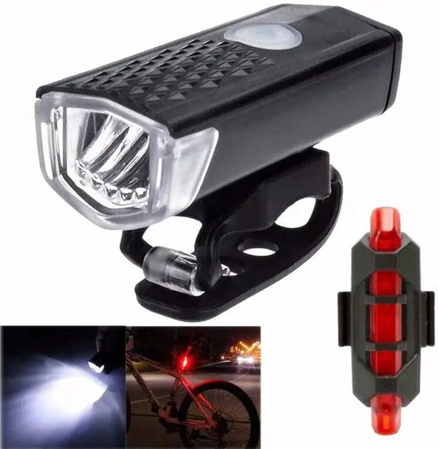Bike Light Set Bicycle Headlight Taillight USB Rechargeable MTB Bike Front Rear Lamp Set Cycling Flashlight Bicycle Accessories Best Products Online