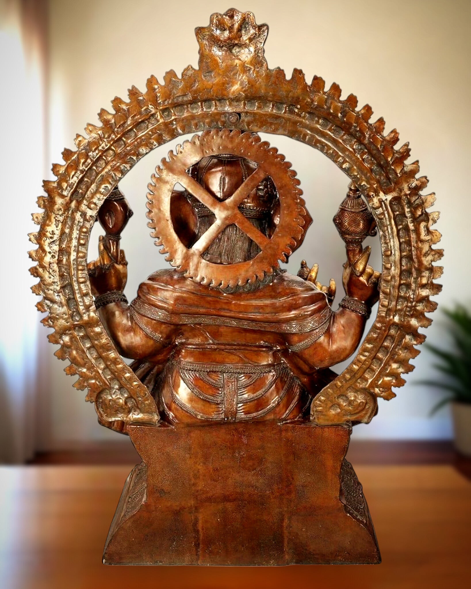 Monumental Pure Brass Lord Ganesha Statue – 230 kg | 6 Feet Tall-1