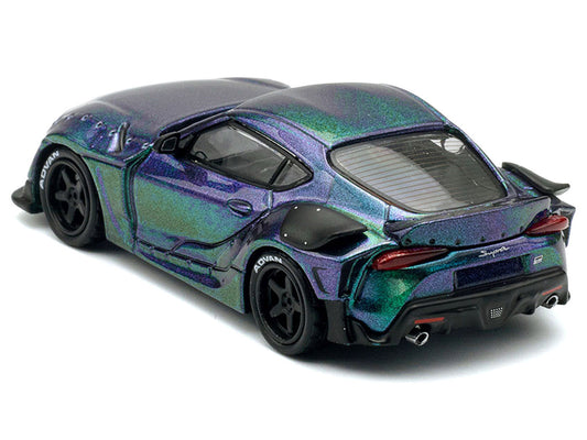Toyota HKS GR Supra RHD (Right Hand Drive) Magic Purple Metallic 1/64 Diecast Model Car by Pop Race-0