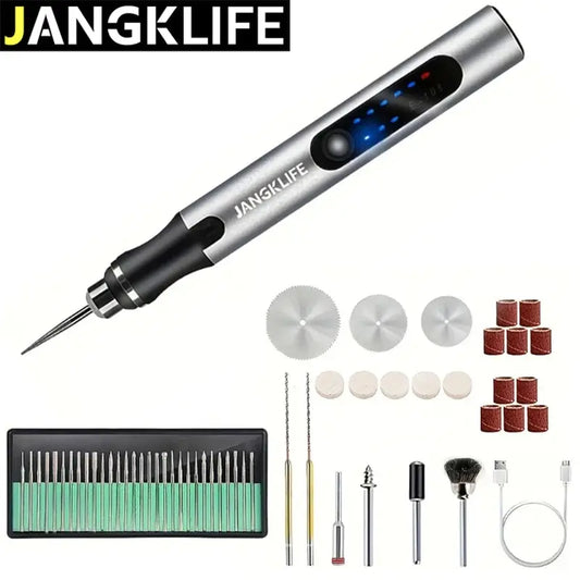 JANGKLIFE USB Cordless Rotary Tool Kit Woodworking Engraving Pen DIY For Jewelry Metal Glass Mini Wireless Drill Best Products Online