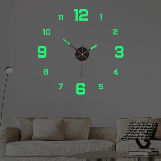 Luminous Digital Clock DIY Stereoscopic Wall Clock Silent Clock Living Room Bedroom Wall Clock Home Decorations Best Products Online