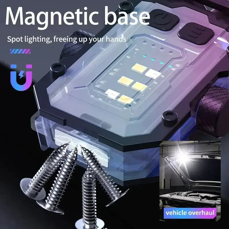 Mini LED Keychain Light Portable Magnetic EDC Flashlight Outdoor Camping Fishing Emergency Work Hat Clip Lamp With FingertipGyro Best Products Online