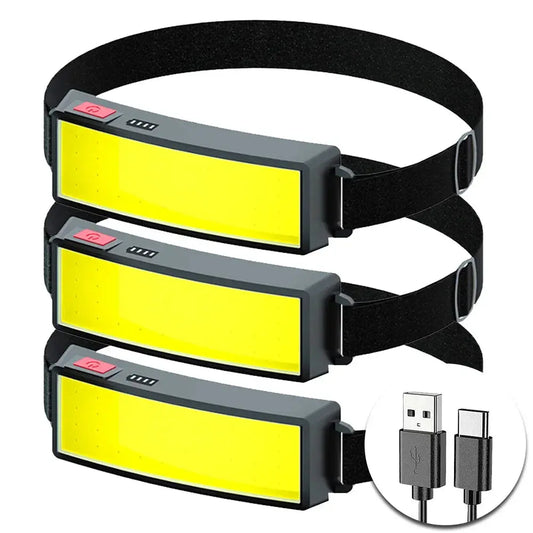 Powerful COB LED Headlamp Type-c Rechargeable Head Flashlight Built-in Battery Outdoor Fishing Camping Lantern Waterproof Torch Best Products Online