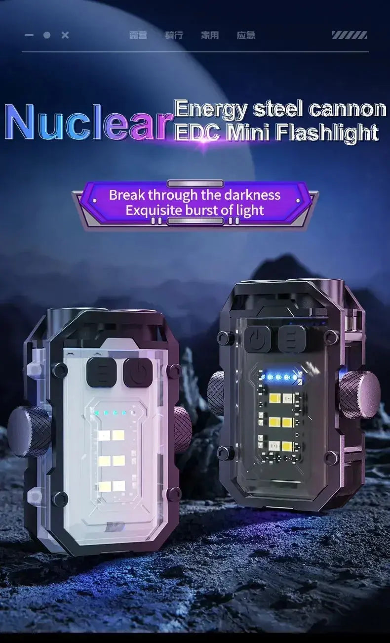 Mini LED Keychain Light Portable Magnetic EDC Flashlight Outdoor Camping Fishing Emergency Work Hat Clip Lamp With FingertipGyro Best Products Online