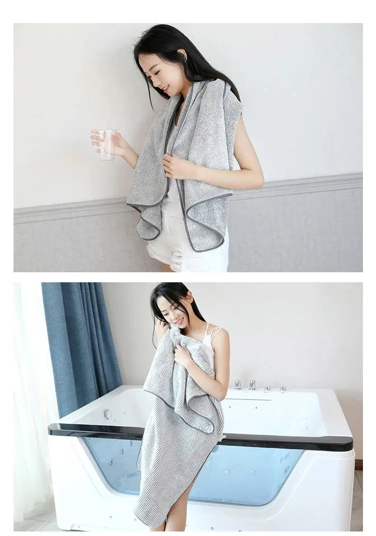 1PCS Thickened Bath Towels for The Body Microfiber Towel for Gym Sports Shower Robe for Spa Beath Home Best Products Online