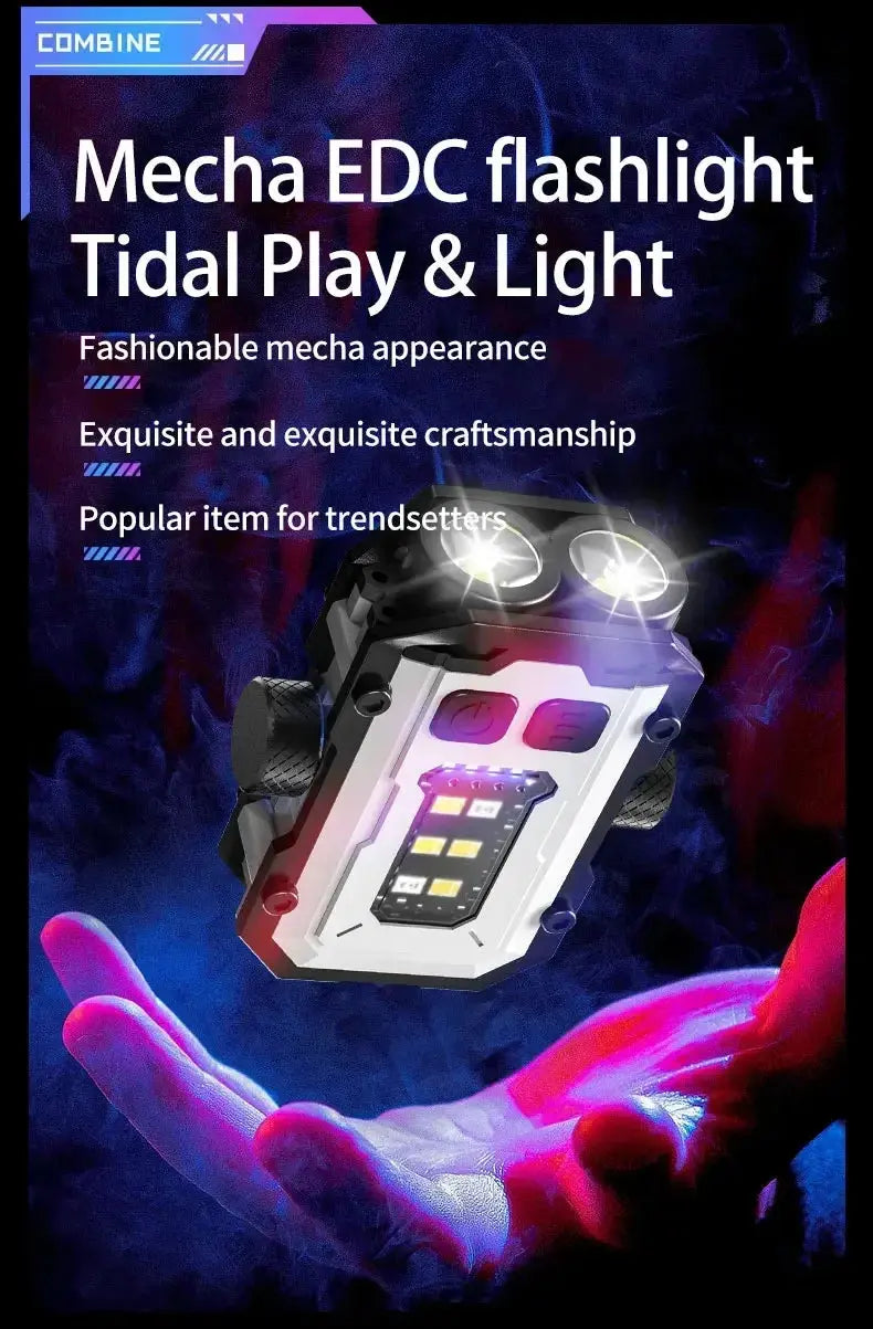 Mini LED Keychain Light Portable Magnetic EDC Flashlight Outdoor Camping Fishing Emergency Work Hat Clip Lamp With FingertipGyro Best Products Online