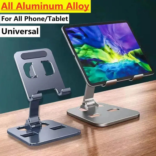 Universal Aluminum Alloy Portable Tablet Holder Mount For iPad Adjustable Flexible Folding Lazy Desktop Live Mobile Phone Stand Best Products Online