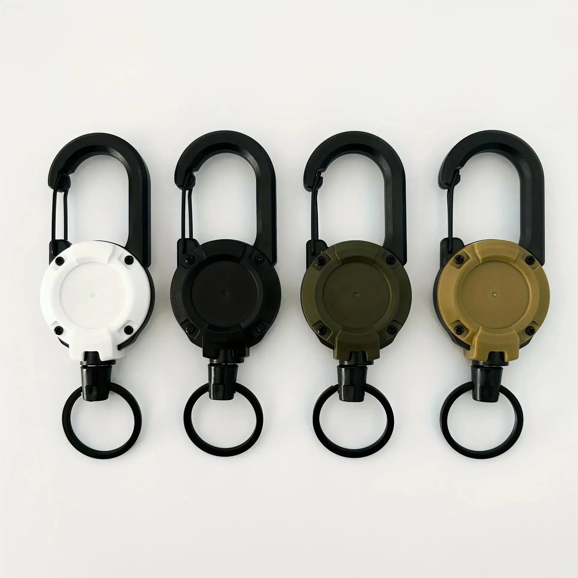 1/2/4pcs Extendable Retractable Holders Keychain Badge Reels Heavy Duty Clip With Carabiner Key Chain For Men Outdoor Bags Best Products Online