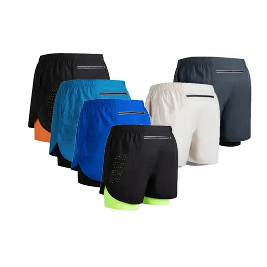 Men's Running Shorts 2025 New Release Gym Fitness 2-in-1 Exercise Summer Quick Dry Trendy Personalized Running Shorts Best Products Online