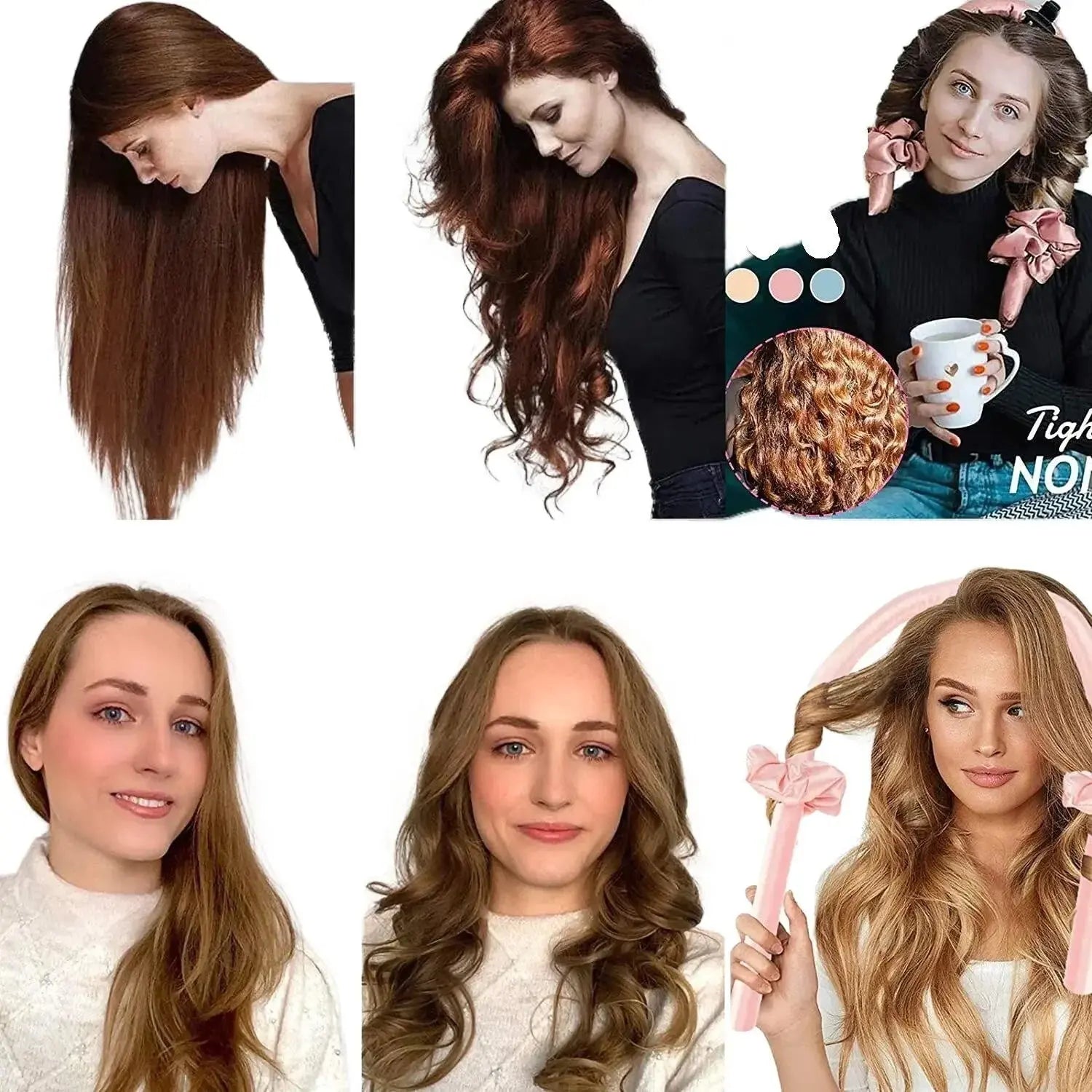 Foam Heatless Curling Iron Sleep Curling Iron Sponge Curly Hair Long Hair Curling Iron Set of 4 Pieces Best Products Online