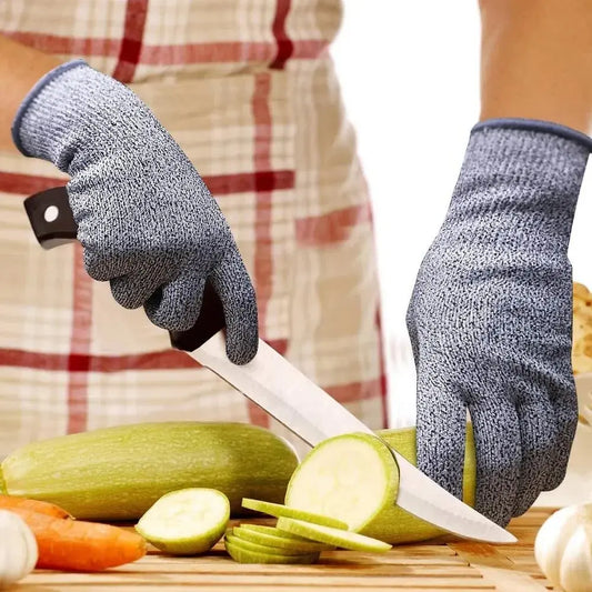 Grade 5 Cut-Resistant Kitchen Gloves – HPPE Protective Gloves for Glass Cutting, Scratch Resistance & Safety (Ideal for Gardener Best Products Online