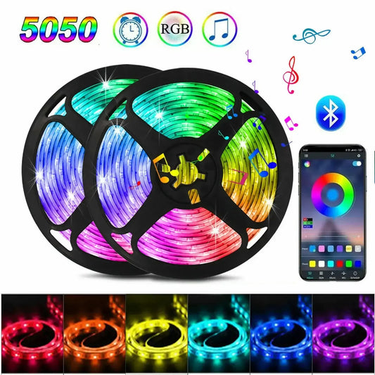 RGB LED Strip Light SMD 5050 USB Remote&APP Control Bluetooth Flexible Tape Diode Ribbon for TV Backdrop Living Room Bedroom Best Products Online