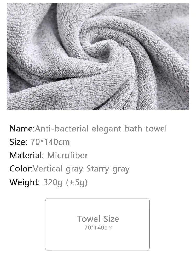 1PCS Thickened Bath Towels for The Body Microfiber Towel for Gym Sports Shower Robe for Spa Beath Home Best Products Online