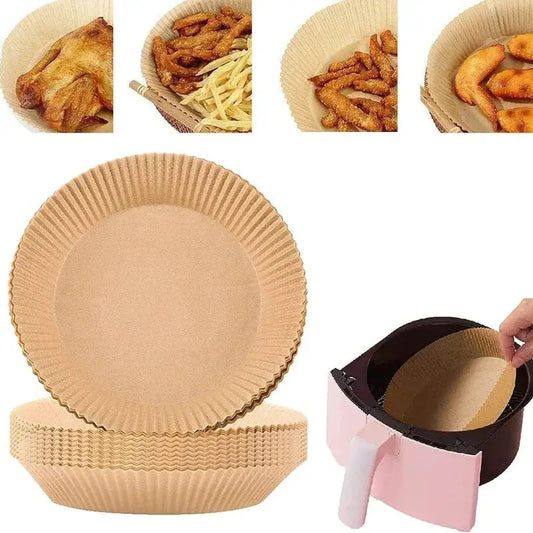 50pcs/set Disposable Air Fryer Paper Liner 20CM Oil-proof Water-proof Airfryer Disposable Cooking Paper Trays Baking Paper Best Products Online