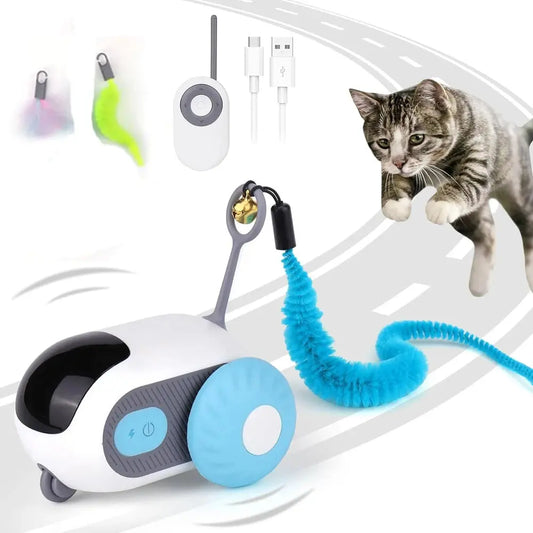 Smart Cat Toy 2 Modes Automatic Moving Remote Controlled Toy Car for Cats Dogs Interactive Playing Kitten Training Pet Supplies Best Products Online