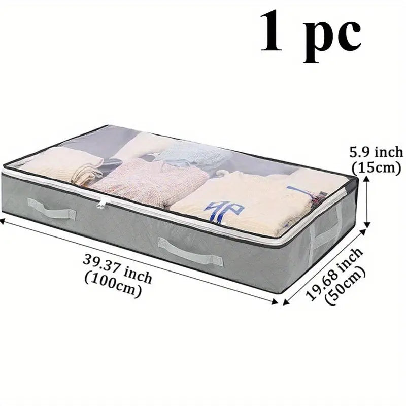 [Durable Storage Box] Durable Under-Bed Storage Box with Flip-Top Lid | Multi-Purpose Space-Saving Design, Dust-Resistant Contemporary Bedside Storage Solution, Bedroom Organizers And Storage, Home Organization, Sleek Design, Best Products Online
