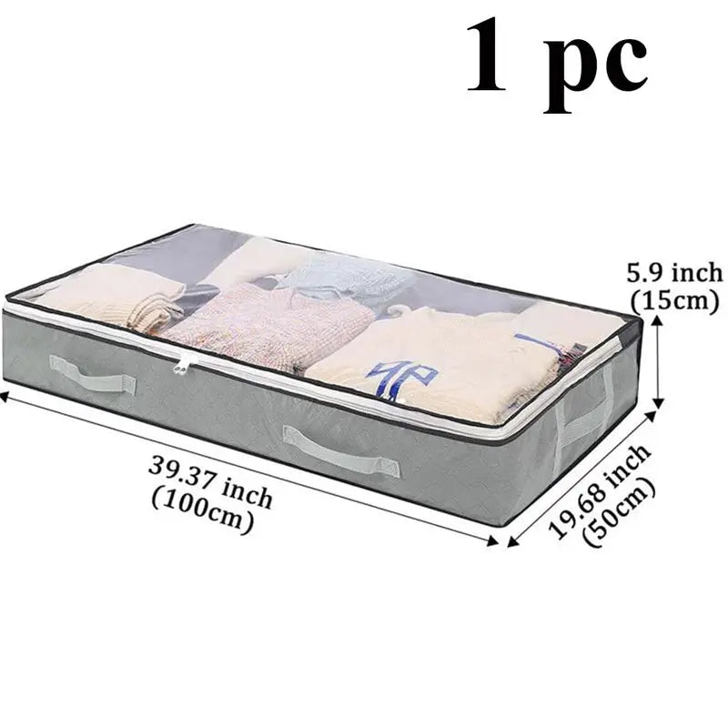 [Durable Storage Box] Durable Under-Bed Storage Box with Flip-Top Lid | Multi-Purpose Space-Saving Design, Dust-Resistant Contemporary Bedside Storage Solution, Bedroom Organizers And Storage, Home Organization, Sleek Design, Best Products Online
