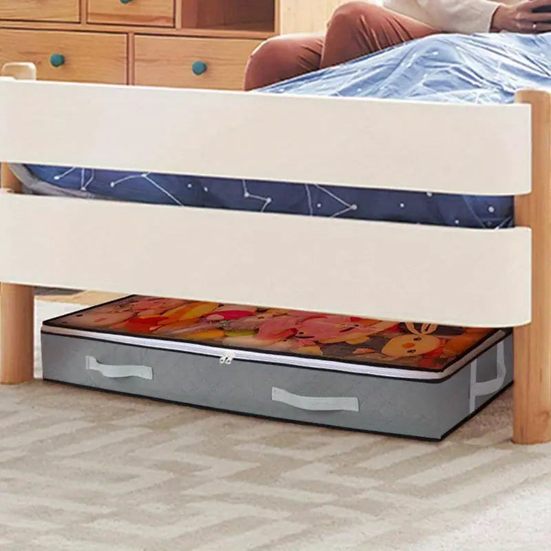 [Durable Storage Box] Durable Under-Bed Storage Box with Flip-Top Lid | Multi-Purpose Space-Saving Design, Dust-Resistant Contemporary Bedside Storage Solution, Bedroom Organizers And Storage, Home Organization, Sleek Design, Best Products Online