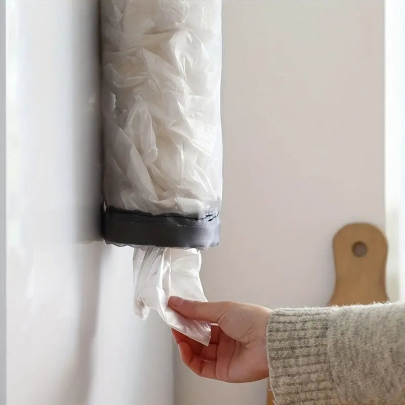 [Durable Trash Bag Organizer] Durable Plastic Under-Cabinet Kitchen Trash Bag Organizer | Open Storage Design, Secure Mounting, Space-Saving Garbage Bag Holder for Countertop Clutter Reduction, Sleek Storage Solution | Sturdy Best Products Online