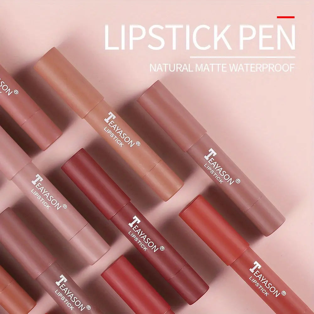 12 Colors Matte Moisturizing Lipstick Crayons - Vibrant Lipstick for Smooth, Long-Lasting, Waterproof Finish - Perfect Valentine's Day Gift for Her Best Products Online