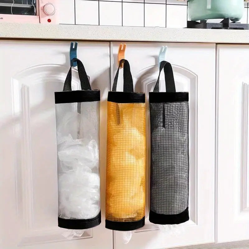 [Durable Trash Bag Organizer] Durable Plastic Under-Cabinet Kitchen Trash Bag Organizer | Open Storage Design, Secure Mounting, Space-Saving Garbage Bag Holder for Countertop Clutter Reduction, Sleek Storage Solution | Sturdy Best Products Online