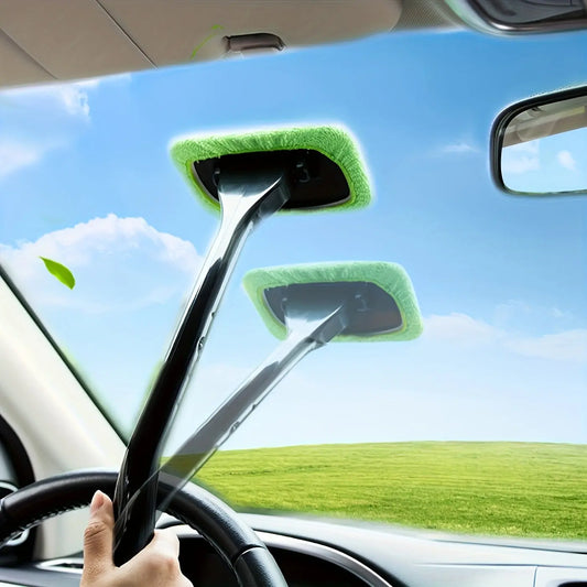 1 Set of Windshield Cleaning Brush Kit with Brush Rod/1 Simple Windshield Cleaning Brush Cloth, Easy-To-Use Wiping Tool for Cleaning And Protecting Your Windshield-Car Window Brush,Car Cleaning Wipe,Clear Car Washing Equipmen Best Products Online
