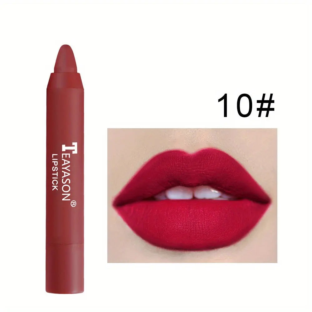 12 Colors Matte Moisturizing Lipstick Crayons - Vibrant Lipstick for Smooth, Long-Lasting, Waterproof Finish - Perfect Valentine's Day Gift for Her Best Products Online