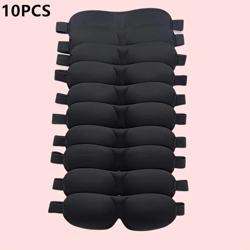 [Blackout Eye Mask] 1/3/5/10 Pack Pure Black 3D Contoured Eye Mask | Soft Comfortable Ergonomic Design, Hypoallergenic & Fragrance-Free, Pure Blackout for Adults, Men & Women - Travel, Home, Office Use, Sleep Enhancement | Mo Best Products Online