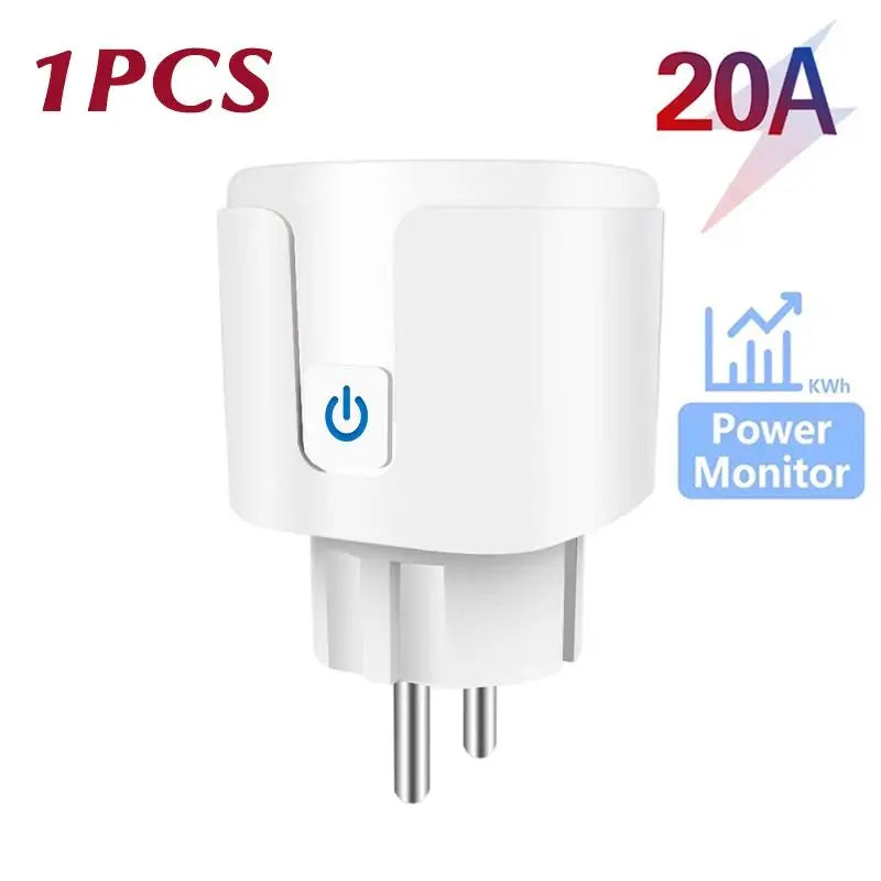 Smart Plug WiFi Socket EU 16A/20A With Power Monitor Timing Function Tuya Smart Life APP Works With Alexa Google Home