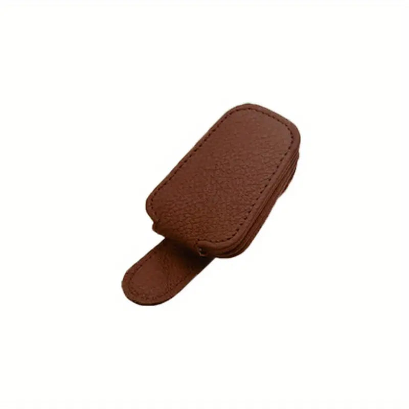 [1pcs Universal Sun Visor Glasses] 1pc Universal Car Sun Visor Glasses Clip, Pu Material, Auto Eyeglasses Holder, Vehicle Interior Accessories, Eyewear Storage Bracket Best Products Online