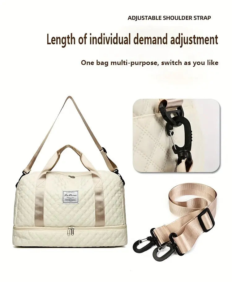 [Luxury Travel Bag] Extra Large Luxury Women's Gym Duffel Travel Bag | Multifunctional with Wet/Dry Separation, Convenient Side Pockets, and Independent Shoe Compartment - Lightweight Maternity Bag Storage Bag for Short Trip Best Products Online