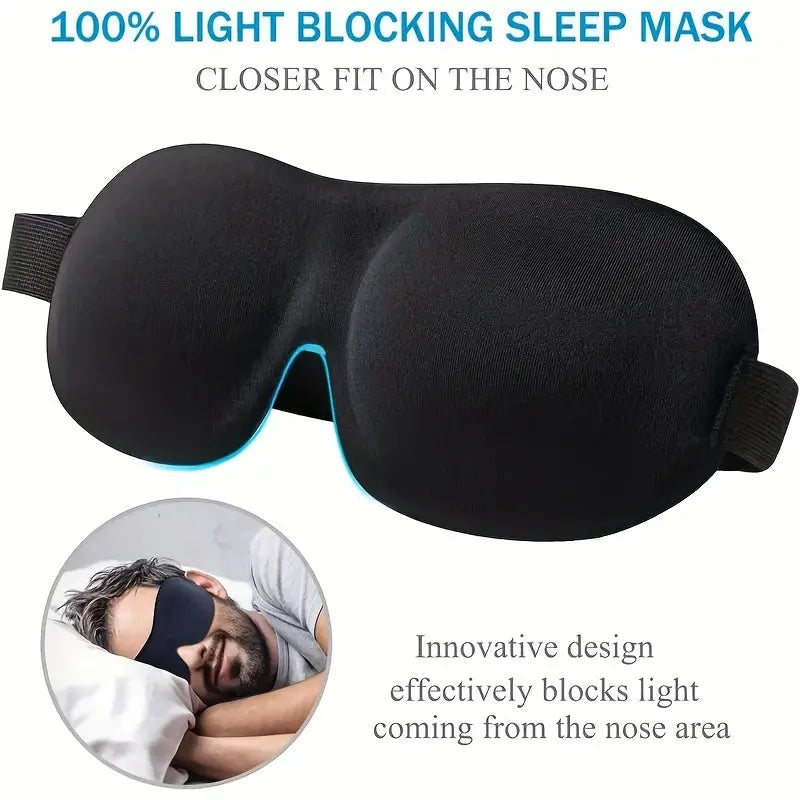 [Blackout Eye Mask] 1/3/5/10 Pack Pure Black 3D Contoured Eye Mask | Soft Comfortable Ergonomic Design, Hypoallergenic & Fragrance-Free, Pure Blackout for Adults, Men & Women - Travel, Home, Office Use, Sleep Enhancement | Mo Best Products Online