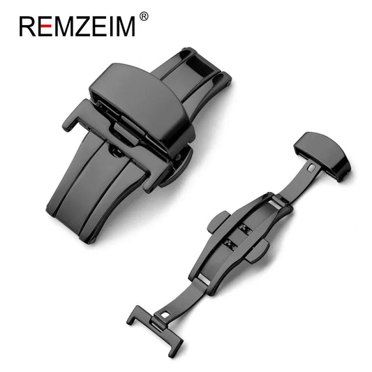 Stainless Steel Butterfly Buckle Watch Strap Button Watchband Metal Clasp 14mm 16mm 18mm 20mm 22mm