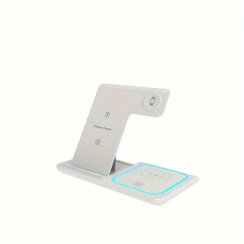 TIMESS-Wireless Charging Station 3-in-1 Standard 15W Fast Mag-Safe Charger Stand with QC3.0 Adapter, Suitable for iPhone 15 14 13 12 11 X 8 Pro Max/Pro/Mini/Plus, for iWatch Ultra 9/8 7/6/5/4/3/2, for Airpods 3/2 Best Products Online