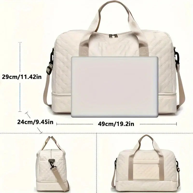 [Luxury Travel Bag] Extra Large Luxury Women's Gym Duffel Travel Bag | Multifunctional with Wet/Dry Separation, Convenient Side Pockets, and Independent Shoe Compartment - Lightweight Maternity Bag Storage Bag for Short Trip Best Products Online