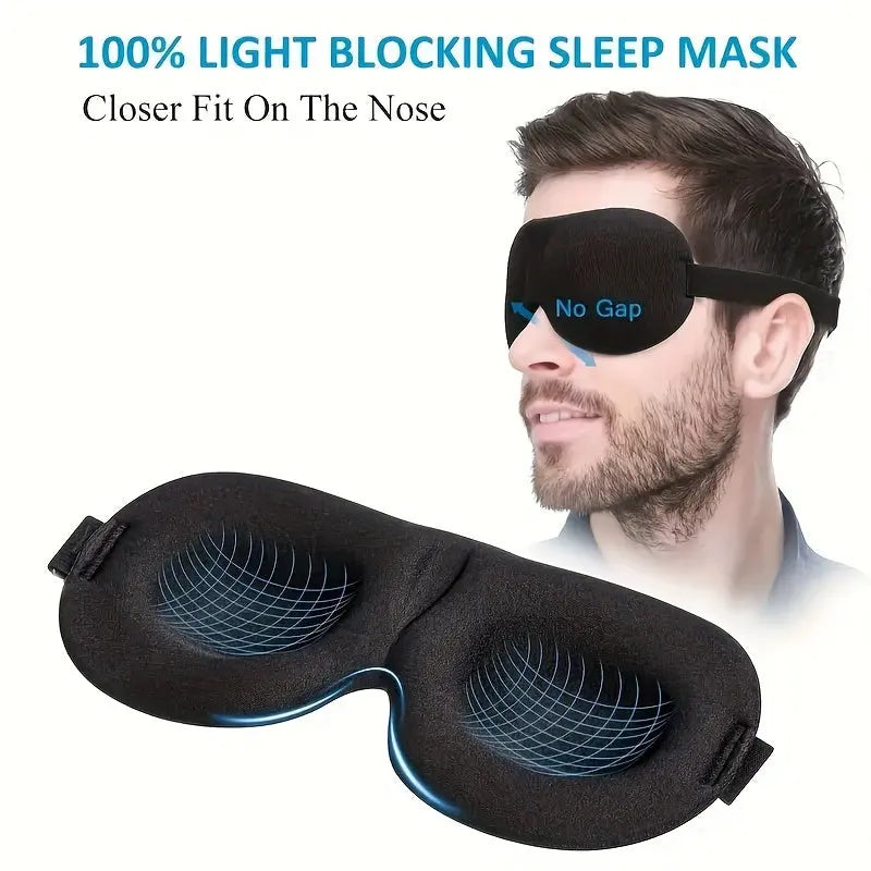 [Blackout Eye Mask] 1/3/5/10 Pack Pure Black 3D Contoured Eye Mask | Soft Comfortable Ergonomic Design, Hypoallergenic & Fragrance-Free, Pure Blackout for Adults, Men & Women - Travel, Home, Office Use, Sleep Enhancement | Mo Best Products Online