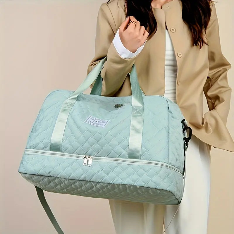 [Luxury Travel Bag] Extra Large Luxury Women's Gym Duffel Travel Bag | Multifunctional with Wet/Dry Separation, Convenient Side Pockets, and Independent Shoe Compartment - Lightweight Maternity Bag Storage Bag for Short Trip Best Products Online
