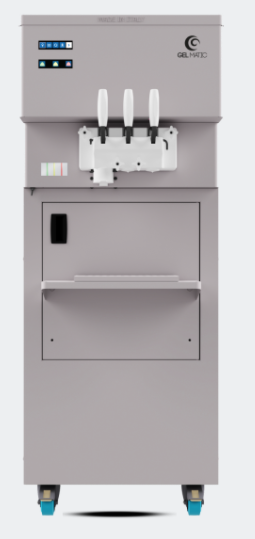 Gel Matic MV Easy 2 Kolor PM Vertical Double Flavour + 3 Variegate Soft Serve Machine - Pump Fed-0