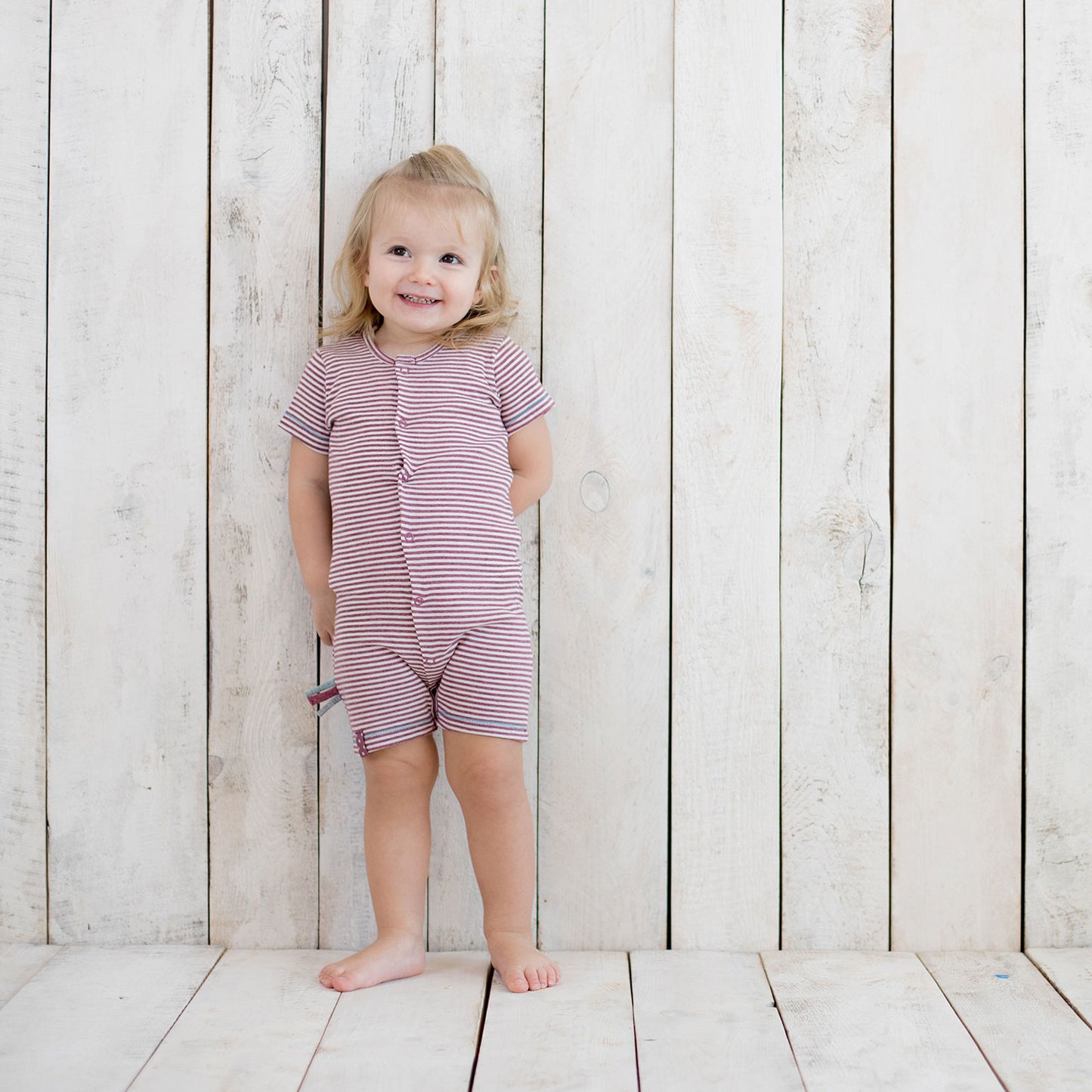 OrganicEra Organic Romper, Striped